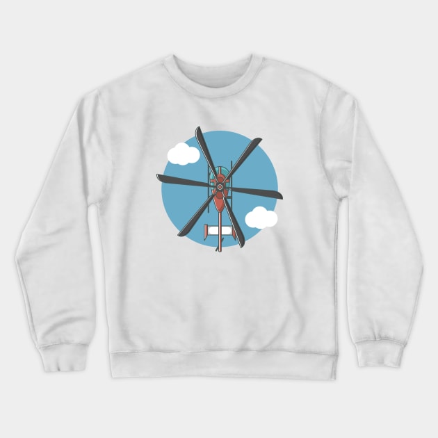 helicopter Crewneck Sweatshirt by fflat hds